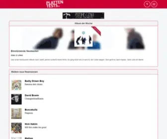 Plattentests.de(Startseite) Screenshot