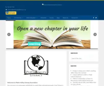 Plattevalleyliteracy.org(Platte Valley Literacy Association) Screenshot