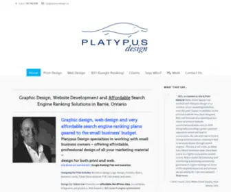 Platypusdesign.ca(Website Designer) Screenshot