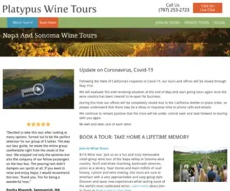 Platypustours.com(Napa Valley Wine Tours & Sonoma Tours) Screenshot