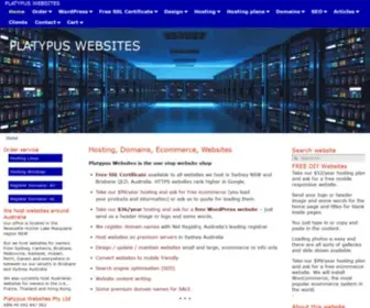 Platywebs.com.au(PLATYPUS WEBSITES) Screenshot