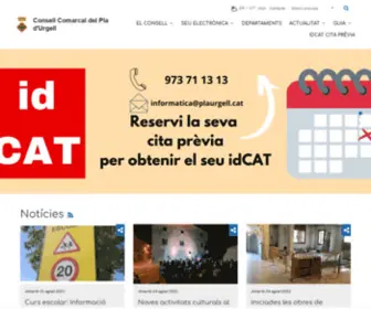 Plaurgell.cat(Benvinguts al Consell Comarcal del Pla d'Urgell) Screenshot