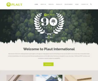 Plautint.com(Plaut International has the ability and drive to manage your orders from the forest to your door) Screenshot