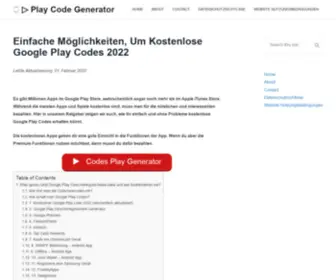 Play-Code-Generator.xyz(Kostenlose 100+ Google Play Einlösecode Promo) Screenshot