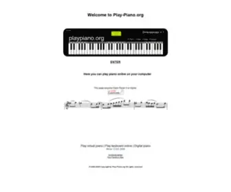 Play-Piano.org(Play Piano Online) Screenshot