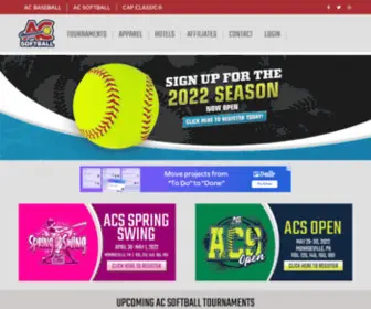 Playacsoftball.com(The mission of AC Softball) Screenshot