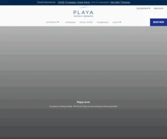 Playaresorts.com(Playa Hotels & Resorts) Screenshot