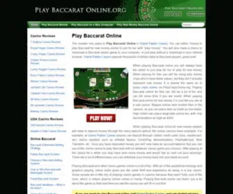 Playbaccaratonline.org(Play Baccarat Online) Screenshot