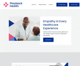 Playbackhealth.com(Playback Health) Screenshot