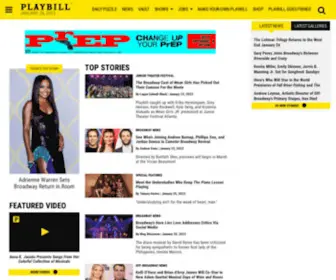 Playbill.com(Broadway, Off-Broadway, London News, Listings and Tickets) Screenshot