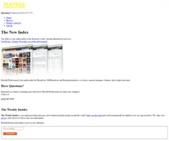 Playbillpro.com(Playbill Professional) Screenshot