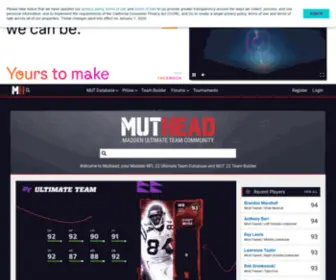 Playbook.gg(Madden NFL 23 Ultimate Team Database) Screenshot