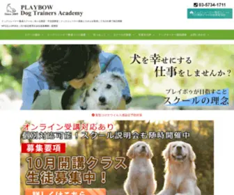 Playbow-Dogtrainers-Academy.com(ドッグトレーナー養成スクール) Screenshot