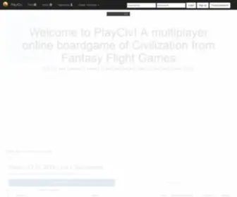 Playciv.com(Civilization the boardgame multiplayer online game) Screenshot