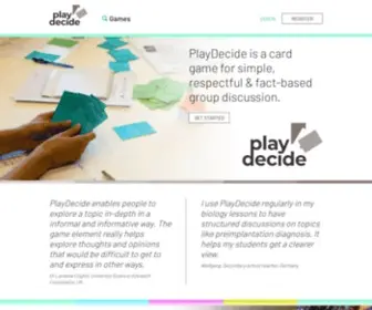 Playdecide.eu(Games for fact) Screenshot