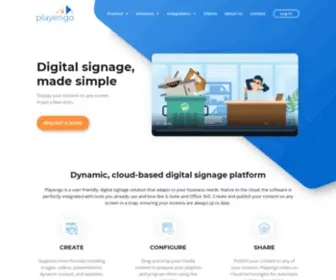 Playengo.com(The simple digital signage solution) Screenshot