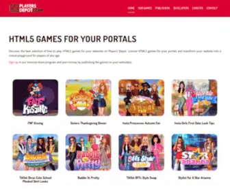 Playersdepot.com(HTML5 Girl Games for Websites) Screenshot