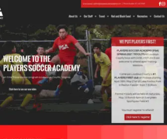 Playerssocceracademy.com(Players Soccer Academy) Screenshot