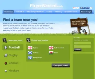 Playerwanted.co.uk(Player Wanted) Screenshot