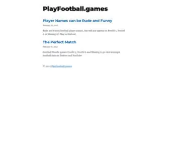 Playfootball.games(Play Football Games) Screenshot