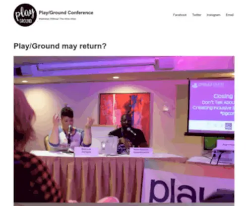 Playgroundconf.com(Play/Ground Conference) Screenshot