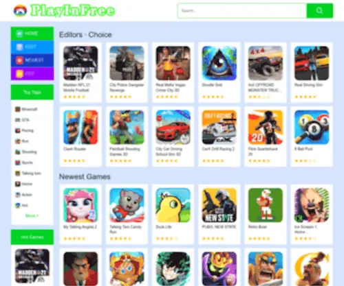 Playinfree.com(Chrome Games) Screenshot