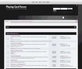 Playingcardforum.com(A Discourse For Playing Cards) Screenshot