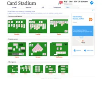 Playingcardstadium.com(Card stadium) Screenshot