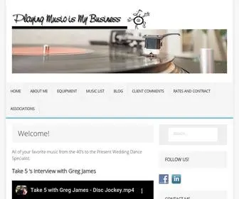Playingmusicismybusiness.com(Jammin James the Disc Jockey You Want) Screenshot