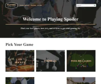 Playingspoiler.com(Tips, Tricks, Information, and Reviews for Games) Screenshot
