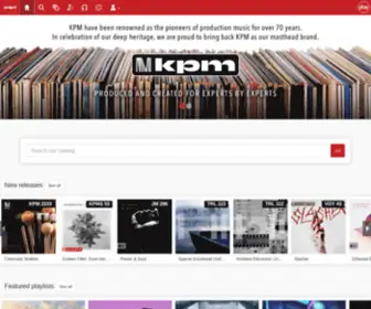 Playkpmmusic.com(Play Production Music) Screenshot