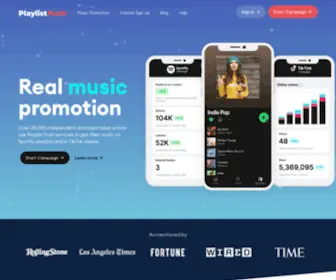 Playlistpush.com(Music Promotion Services) Screenshot