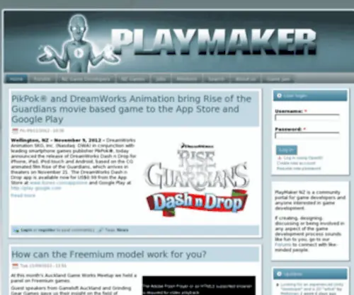 Playmaker.org.nz(Playmaker) Screenshot