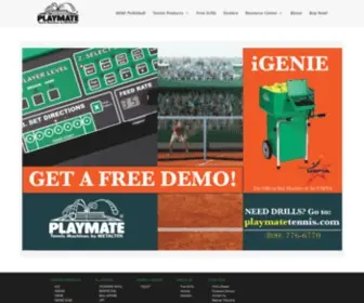 Playmatetennis.com(Tennis Ball Machine) Screenshot