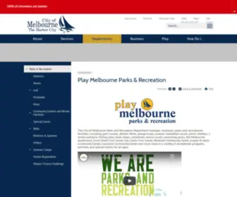 Playmelbournefl.org(Parks & Recreation Department) Screenshot