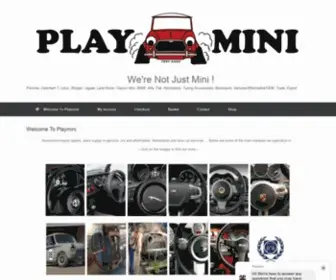 Playmini.co.uk(Porsche, Caterham 7, Lotus, Morgan, Jaguar, Land Rover, Classic Mini, BMW, Alfa, Fiat, Restoration, Tuning Accessories, Motorsport, Genuine/Aftermarket/OEM, Trade, Export) Screenshot