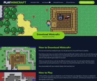 Playminicraft.com(Minicraft was developed by Notch during the 22nd Ludum Dare contest. Minicraft) Screenshot