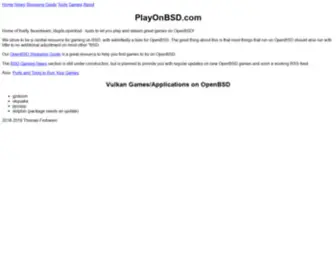 Playonbsd.com(PlayOnBSD) Screenshot