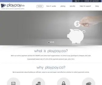 Playpay.ca(Lowest cost to process payments online) Screenshot