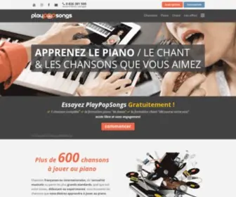 Playpopsongs.com(Cours de Piano en Ligne) Screenshot