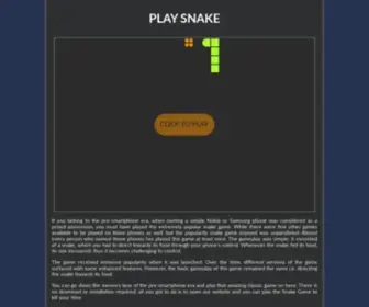 Playsnake.net(Play Classic Snake Game Online on Mobile & Computer) Screenshot