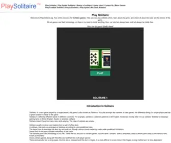 Playsolitaire.org(Play Solitaire) Screenshot