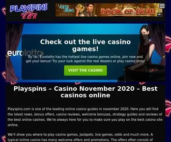 Playspins.com Screenshot