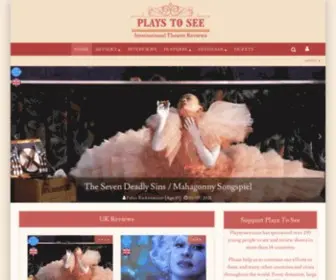 Playstosee.com(Plays To See International Theatre Reviews and Features) Screenshot