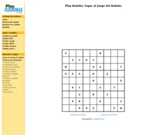 Playsudoku.biz(Play Sudoku) Screenshot