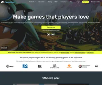 Playtestcloud.com(Remote playtesting for mobile games) Screenshot