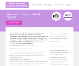 Playtherapyregister.org.uk(Playtherapyregister) Screenshot