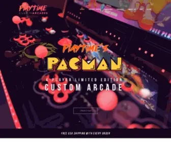 Playtimearcades.com(Custom Home Arcade Machines) Screenshot