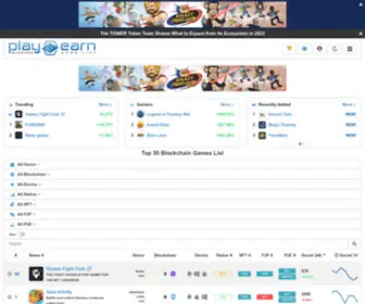 Playtoearn.net(PlayToEarn) Screenshot