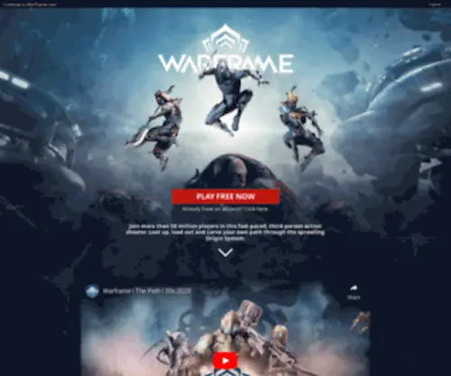Playwarframe.com(Warframe) Screenshot